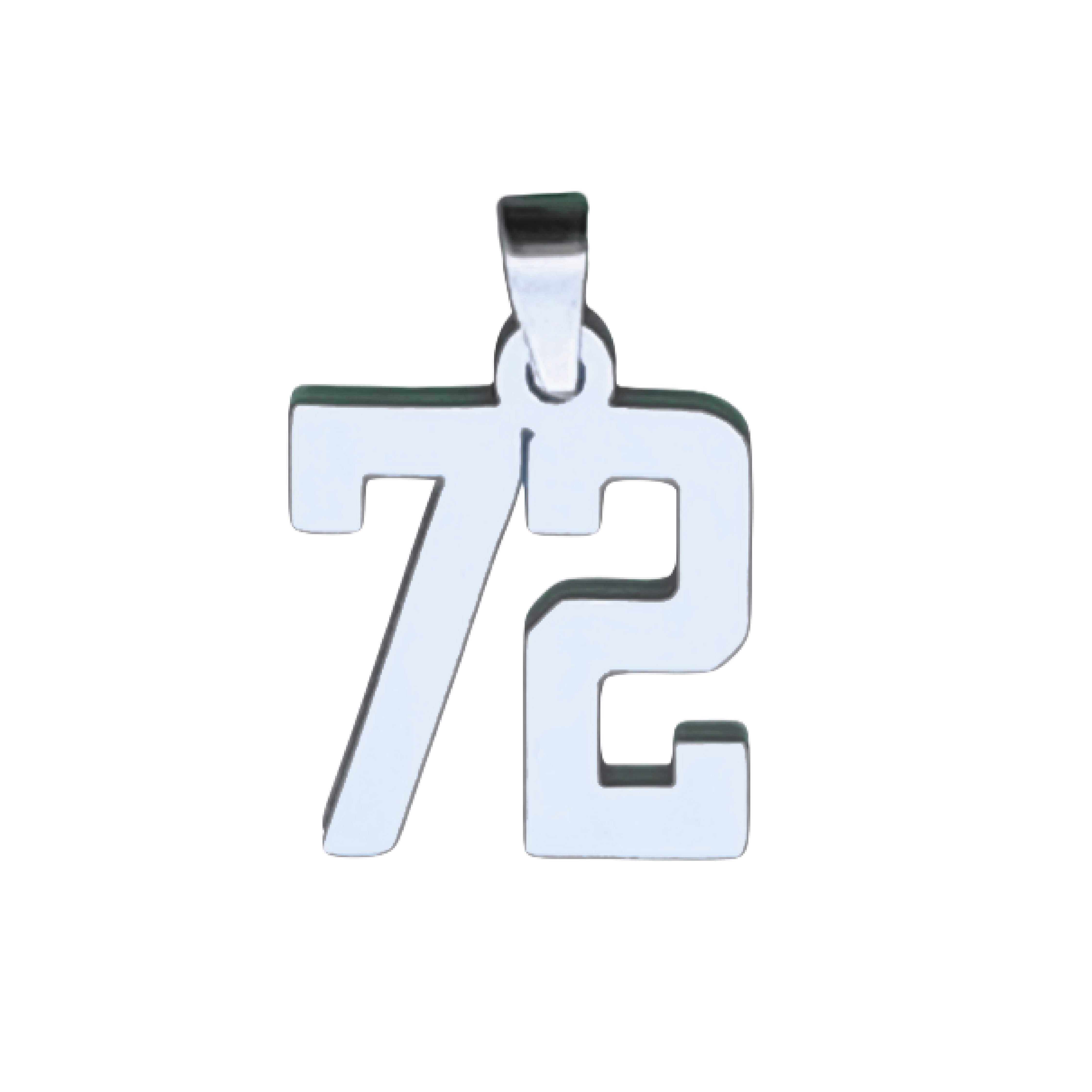 Custom Number Pendant Necklace - Stainless Steel