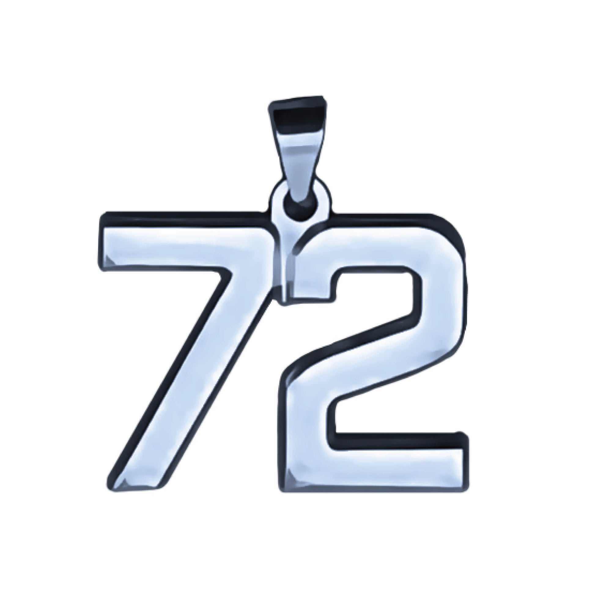 Pro Number Pendant - Stainless Steel