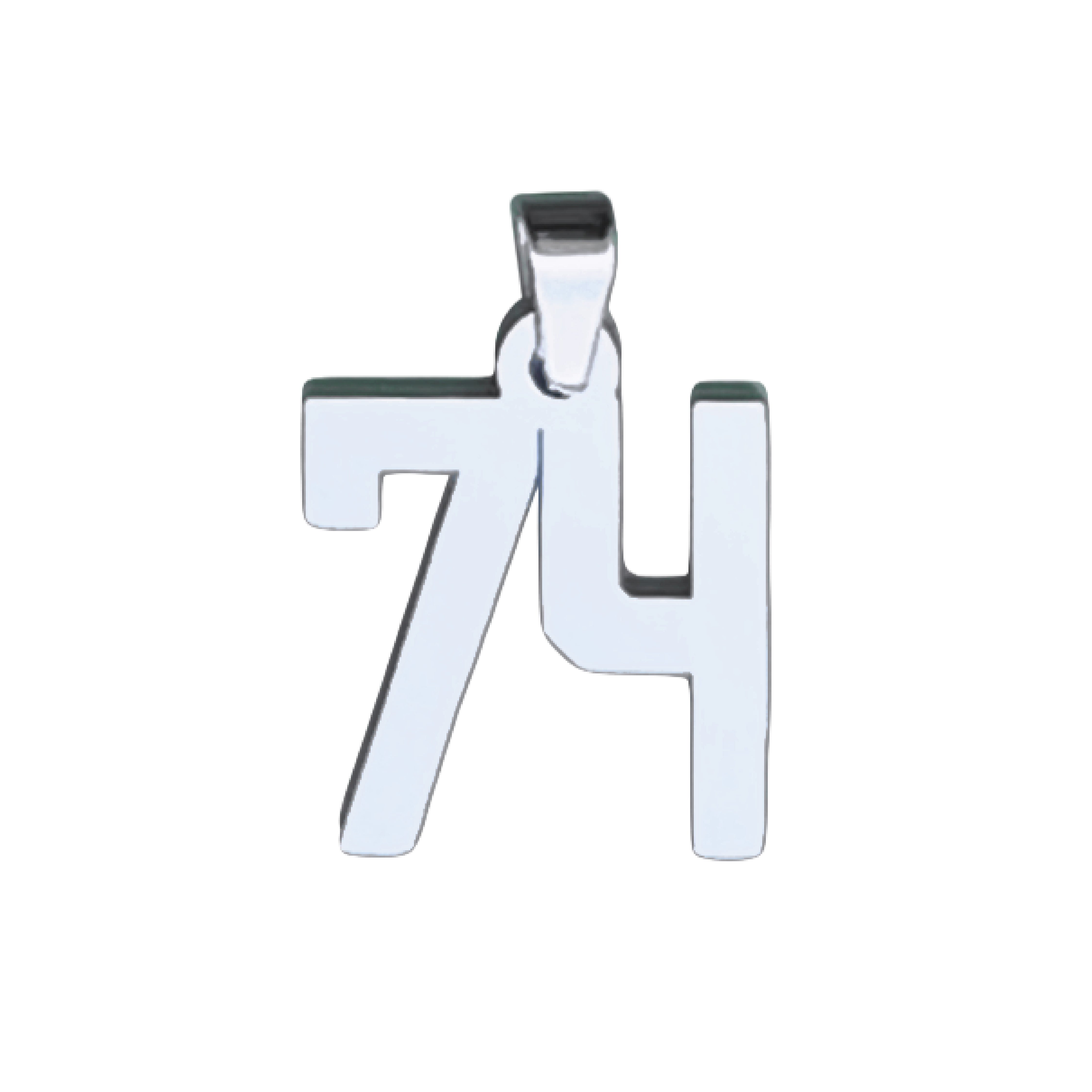 Custom Number Pendant Necklace - Stainless Steel