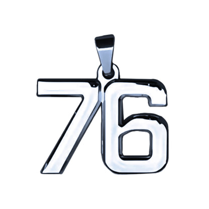 Pro Number Pendant - Stainless Steel