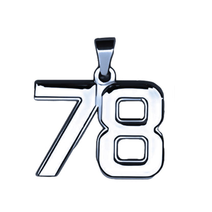 Pro Number Pendant - Stainless Steel