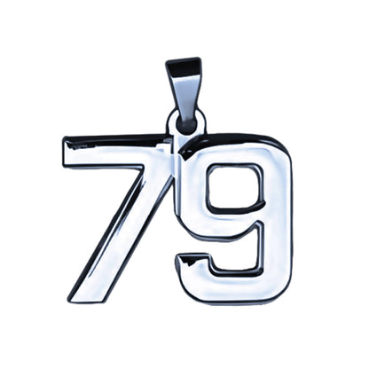 Pro Number Pendant - Stainless Steel
