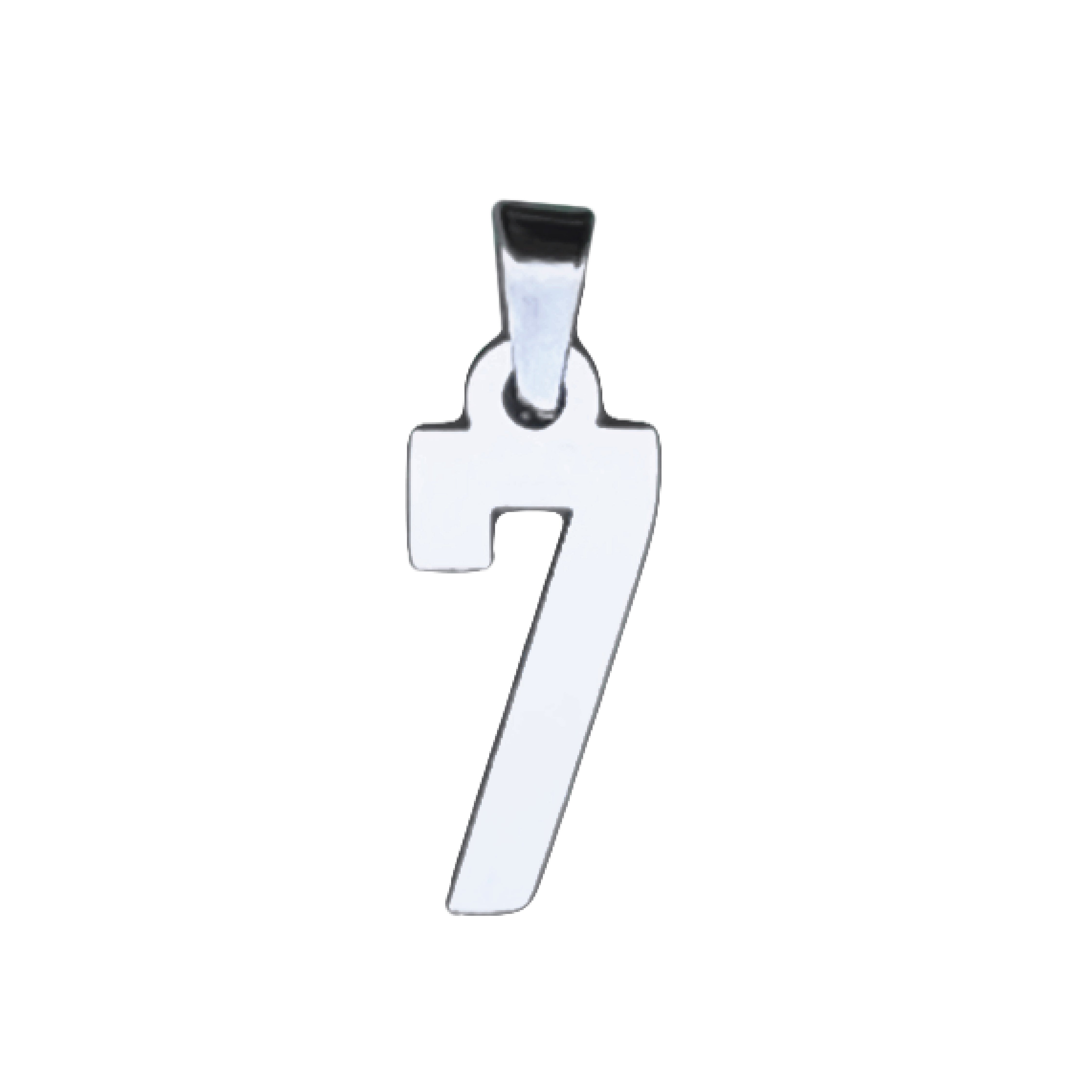 Custom Number Pendant Necklace - Stainless Steel