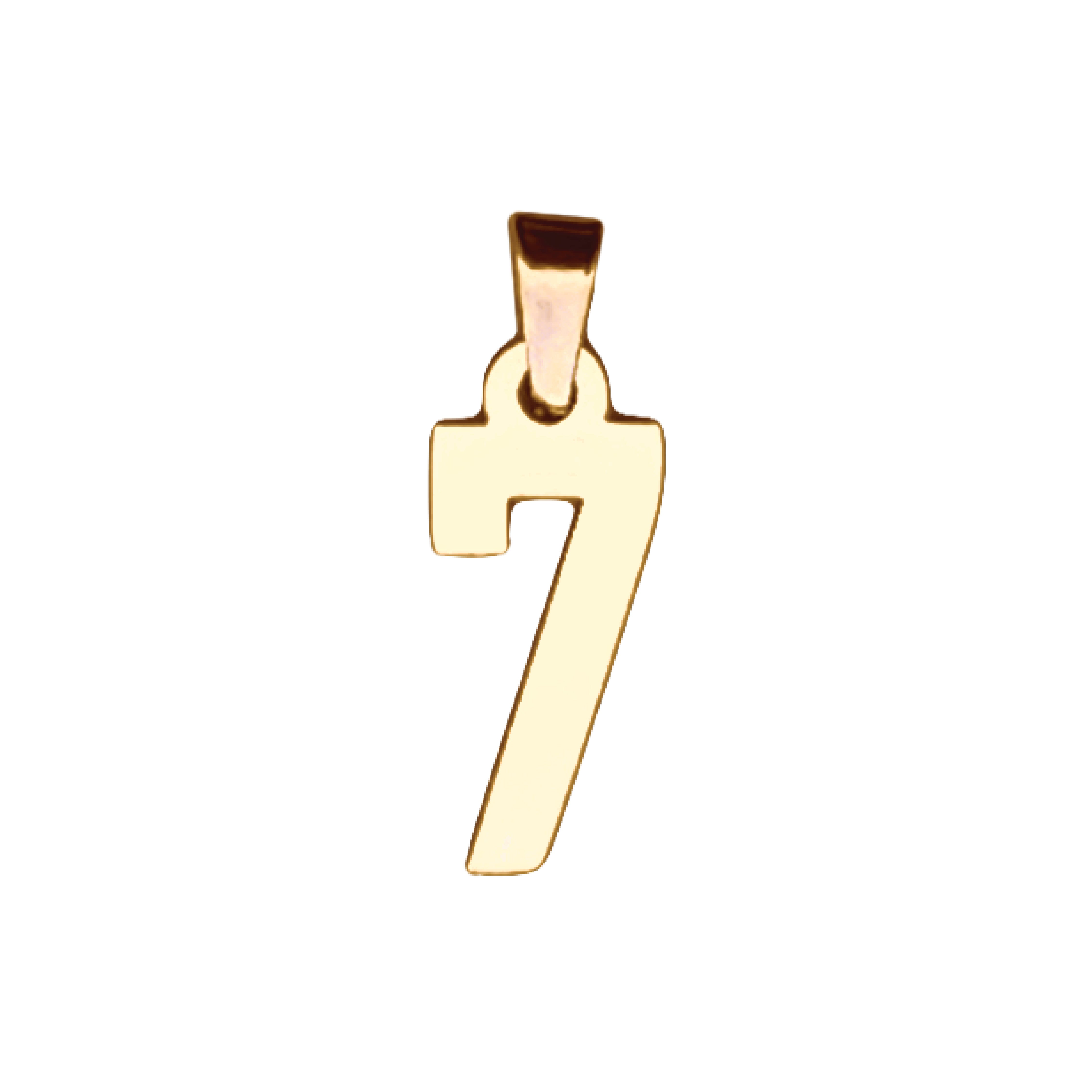 Custom Number Pendant Necklace - 14K Gold Plated Stainless Steel