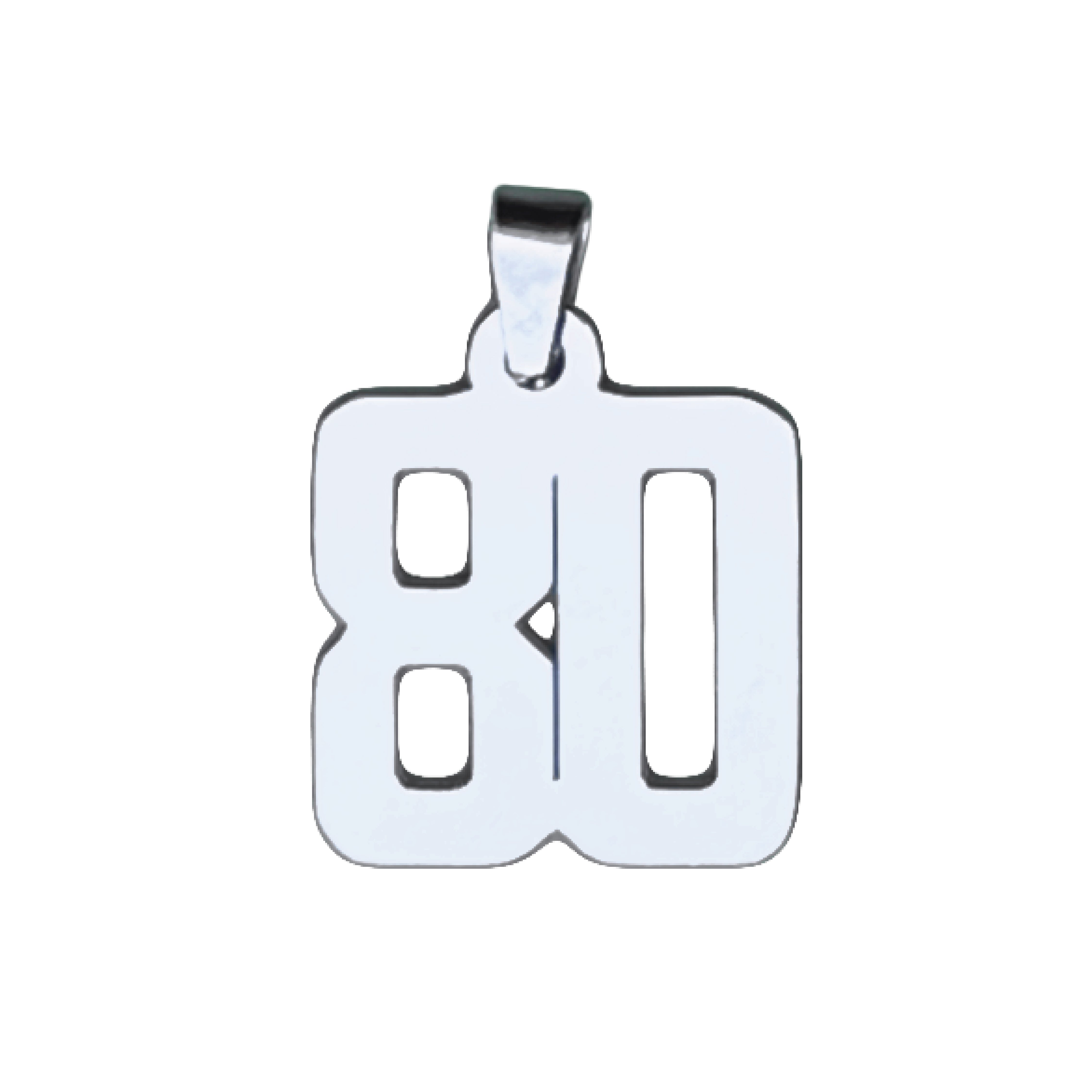 Custom Number Pendant Necklace - Stainless Steel