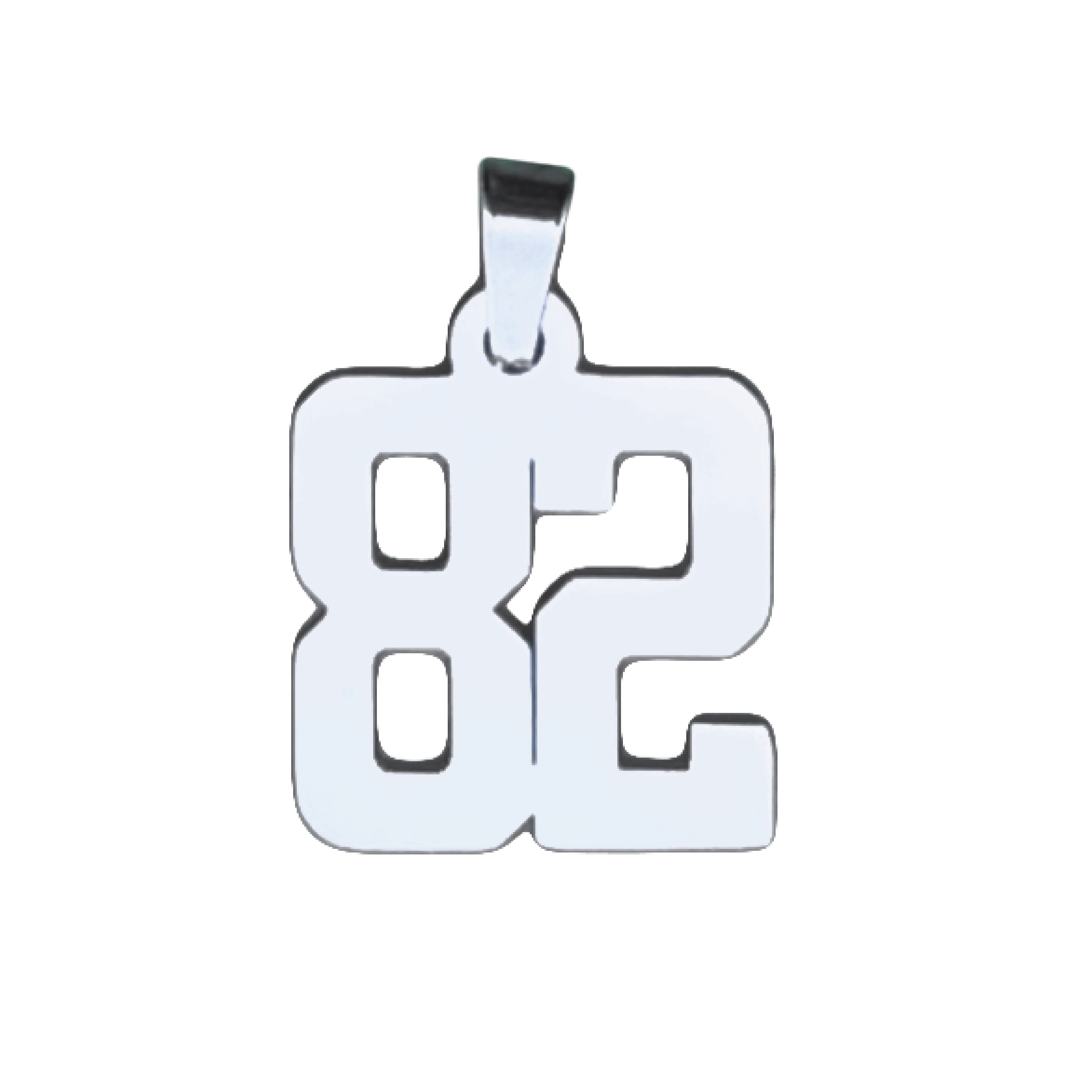 Custom Number Pendant Necklace - Stainless Steel