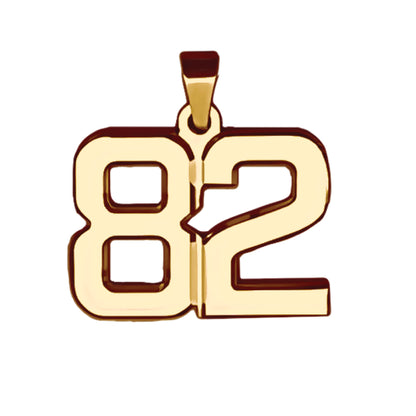Pro Number Pendant - 14K Gold Plated Stainless Steel