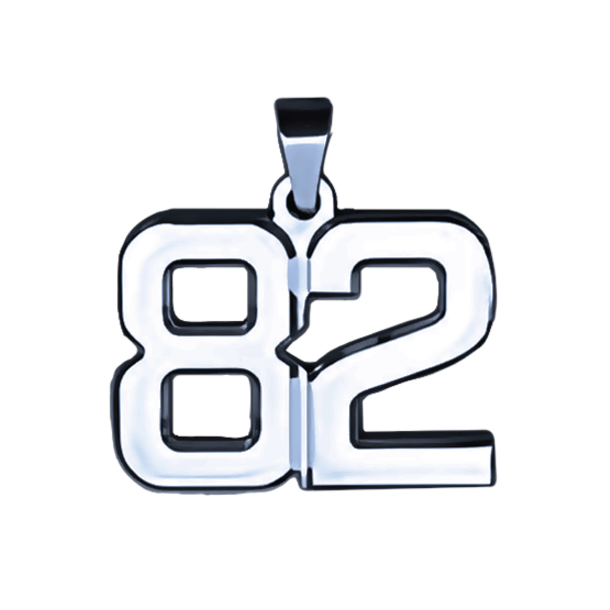 Pro Number Pendant - Stainless Steel