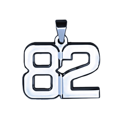 Pro Number Pendant - Stainless Steel