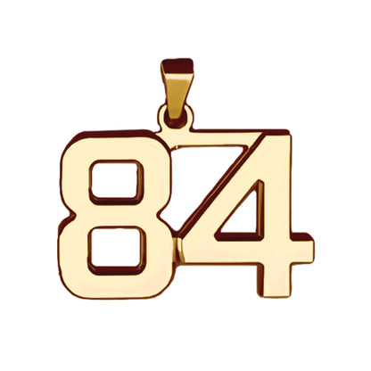 Pro Number Pendant - 14K Gold Plated Stainless Steel
