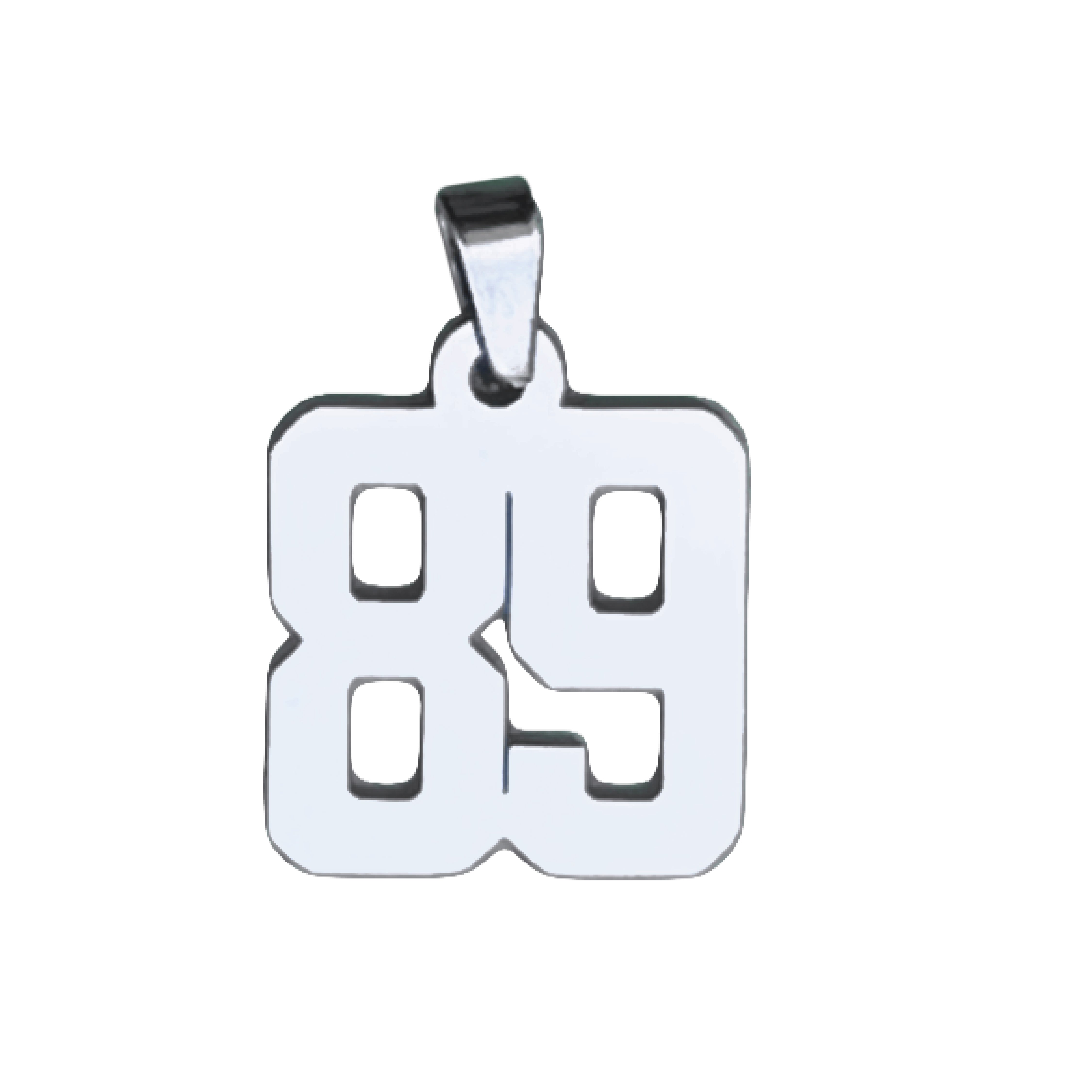 Custom Number Pendant Necklace - Stainless Steel