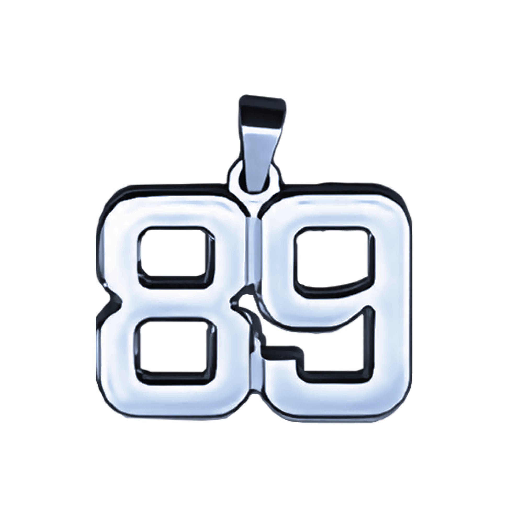 Pro Number Pendant - Stainless Steel