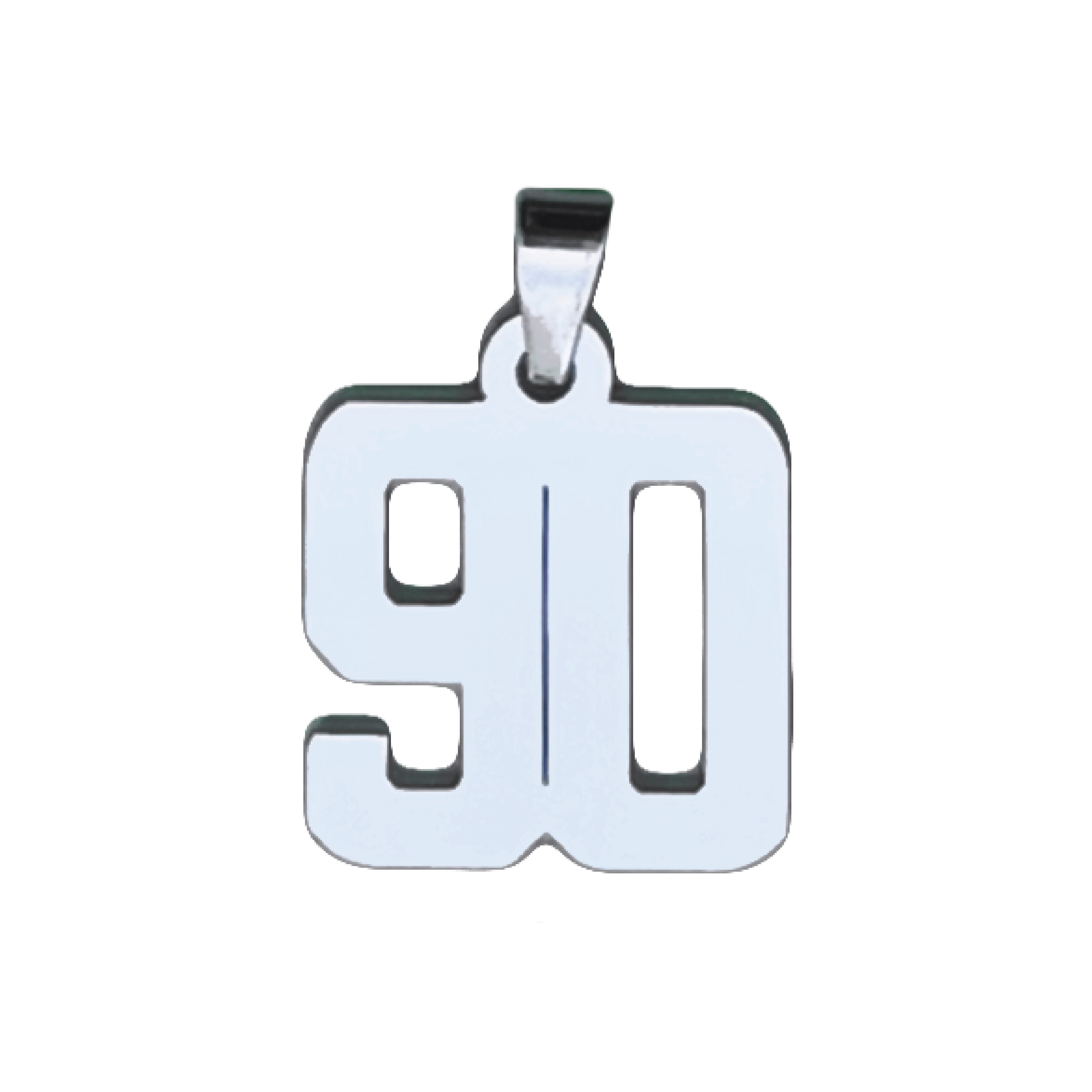 Custom Number Pendant Necklace - Stainless Steel