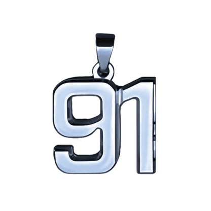 Pro Number Pendant - Stainless Steel