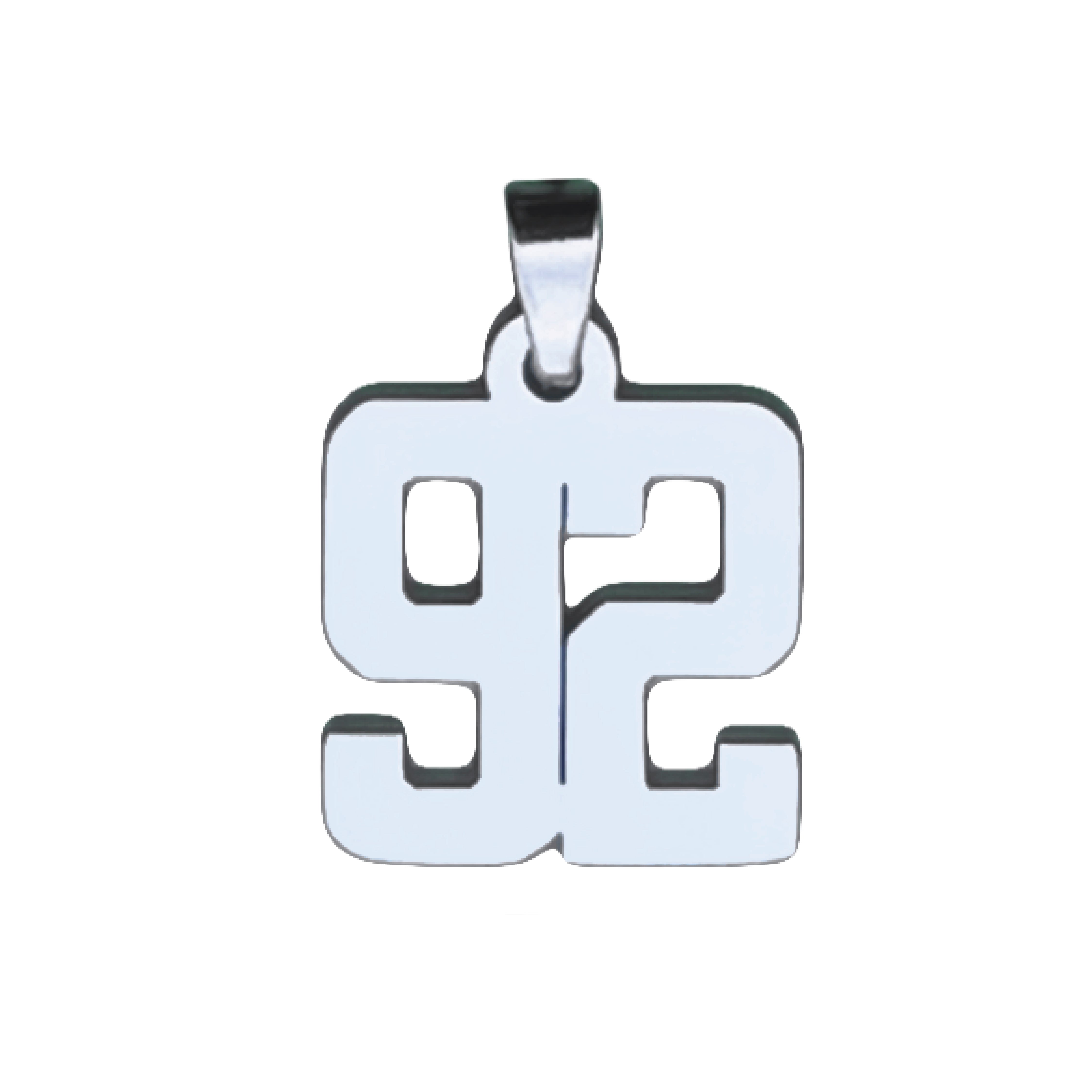 Custom Number Pendant Necklace - Stainless Steel