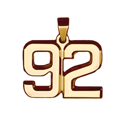 Pro Number Pendant - 14K Gold Plated Stainless Steel