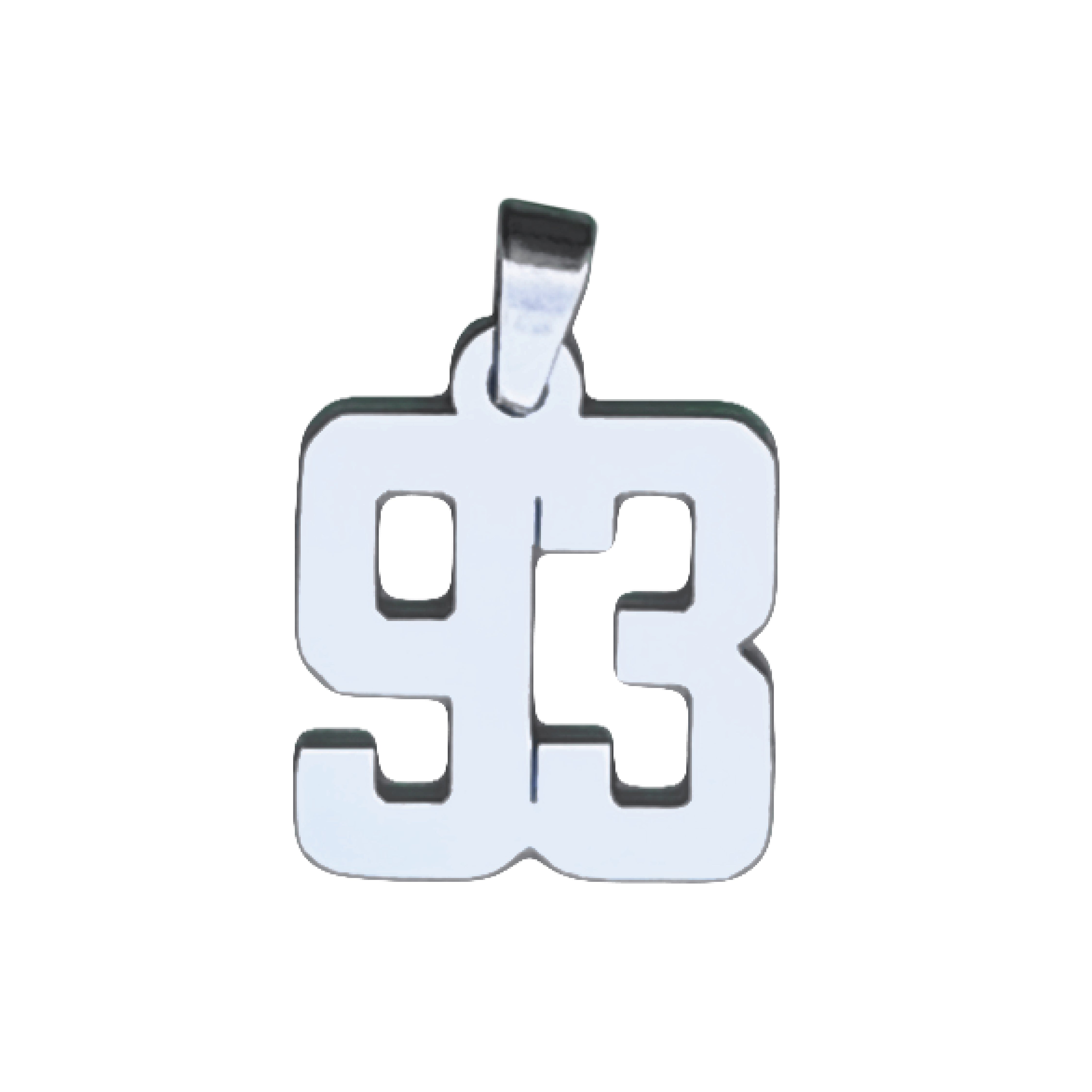 Custom Number Pendant Necklace - Stainless Steel
