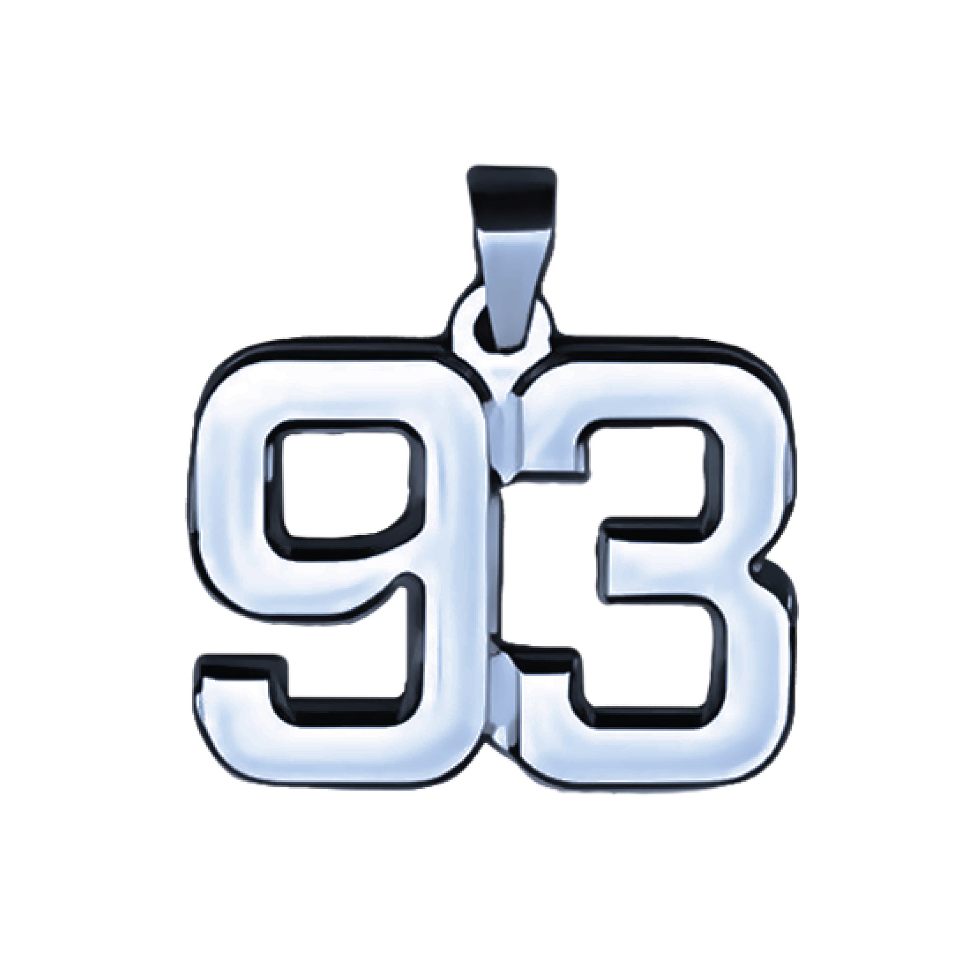 Pro Number Pendant - Stainless Steel
