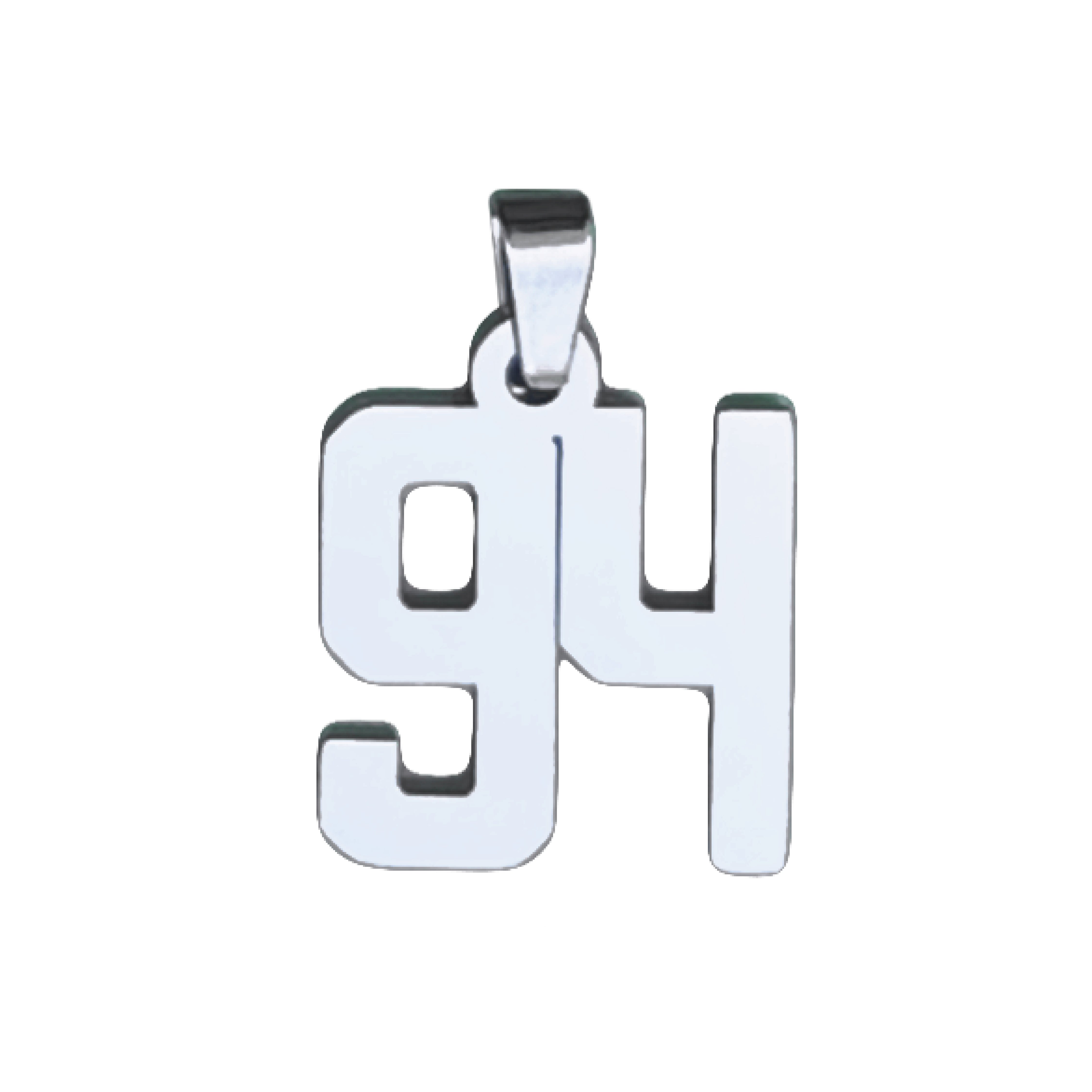 Custom Number Pendant Necklace - Stainless Steel