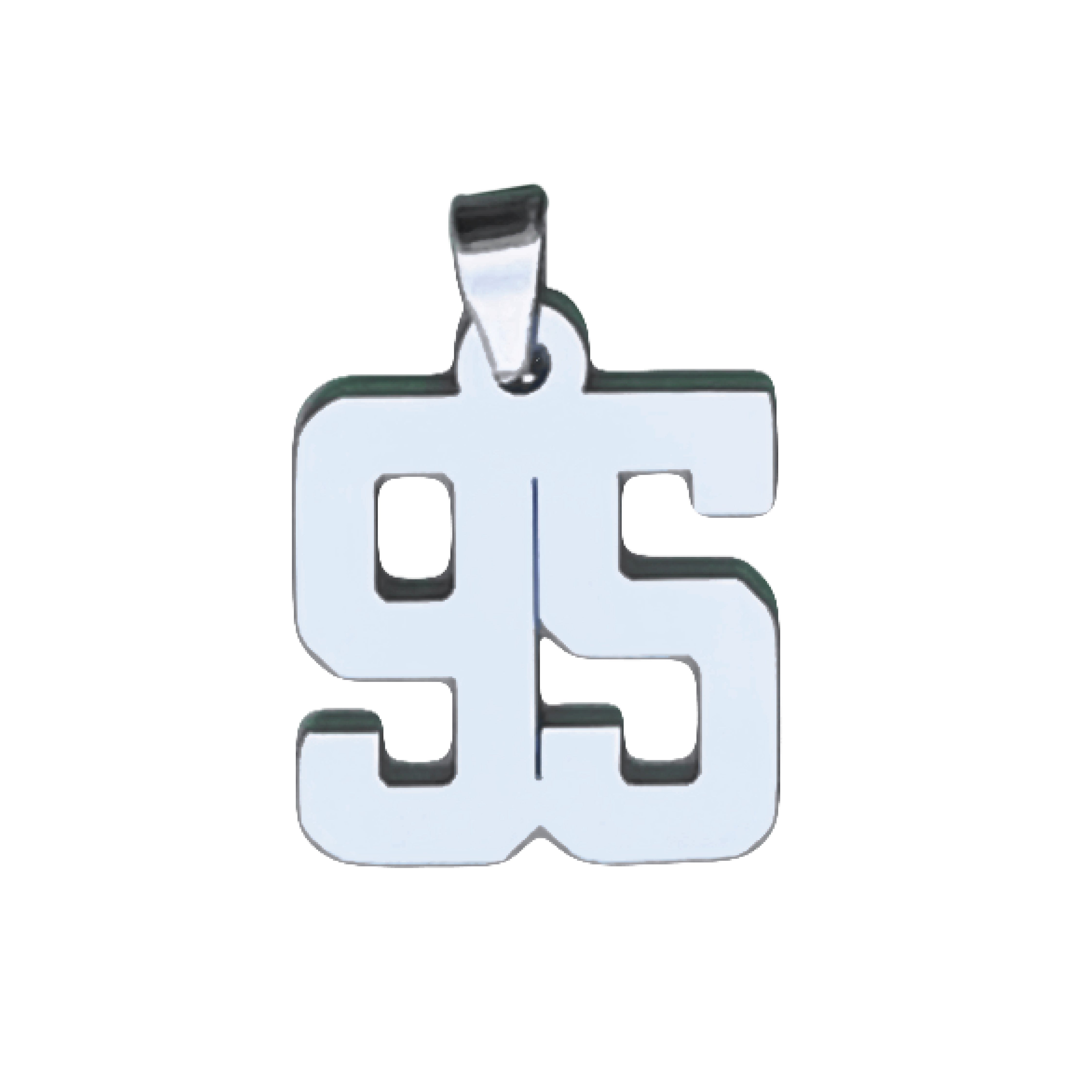 Custom Number Pendant Necklace - Stainless Steel