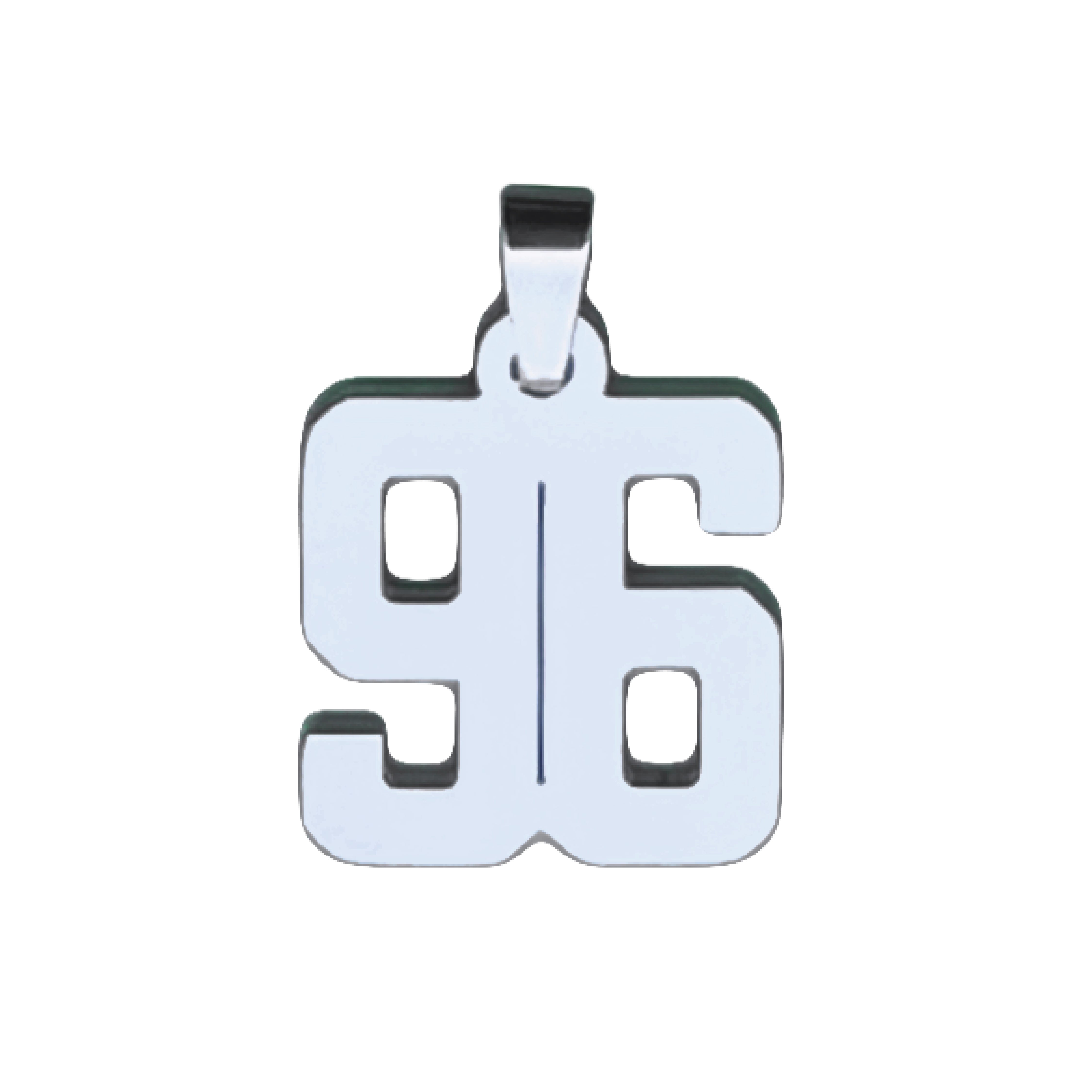 Custom Number Pendant Necklace - Stainless Steel