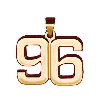 Pro Number Pendant - 14K Gold Plated Stainless Steel