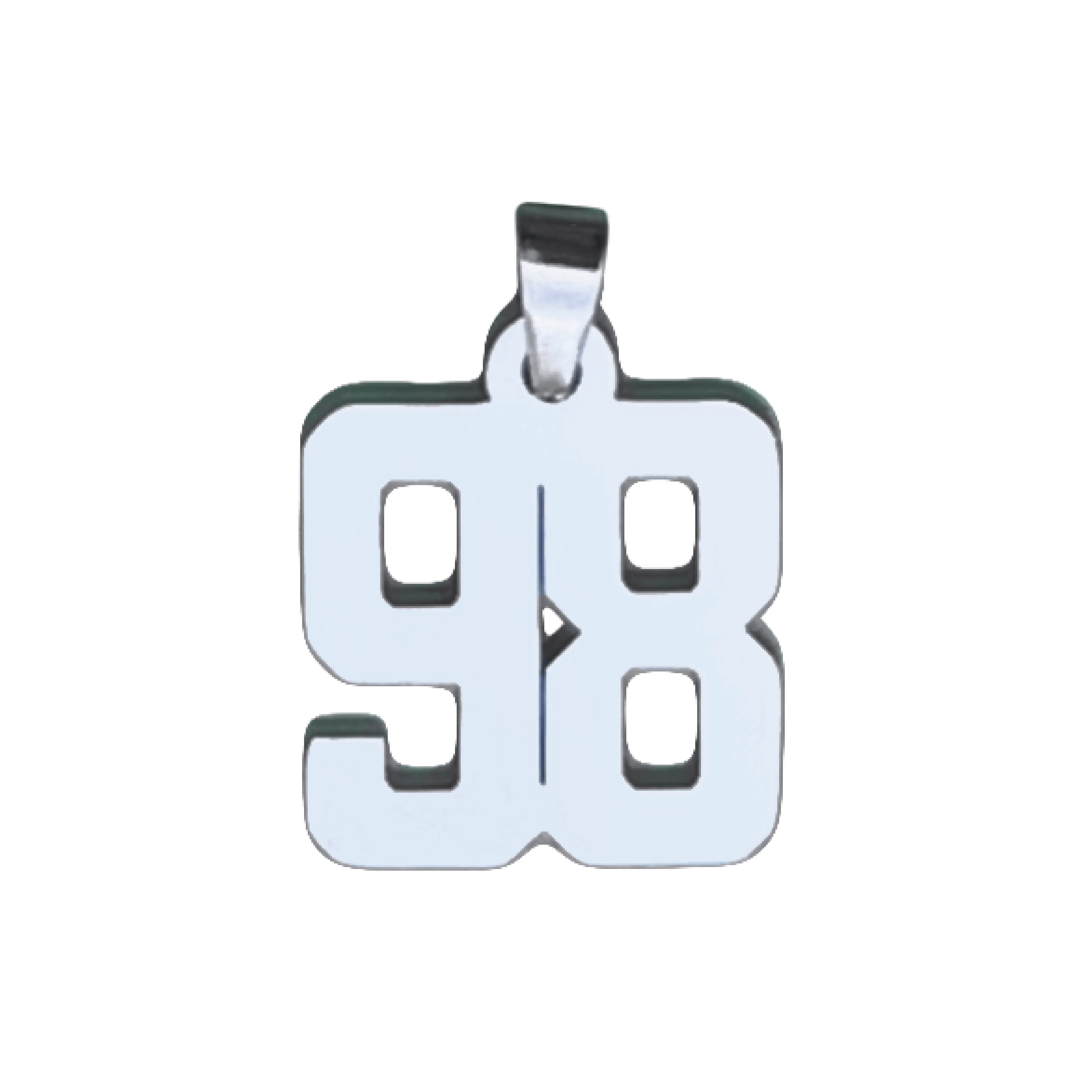 Custom Number Pendant Necklace - Stainless Steel