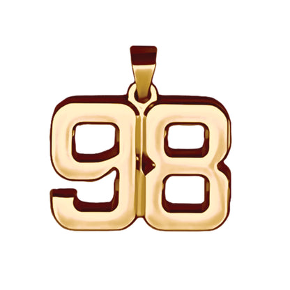 Pro Number Pendant - 14K Gold Plated Stainless Steel