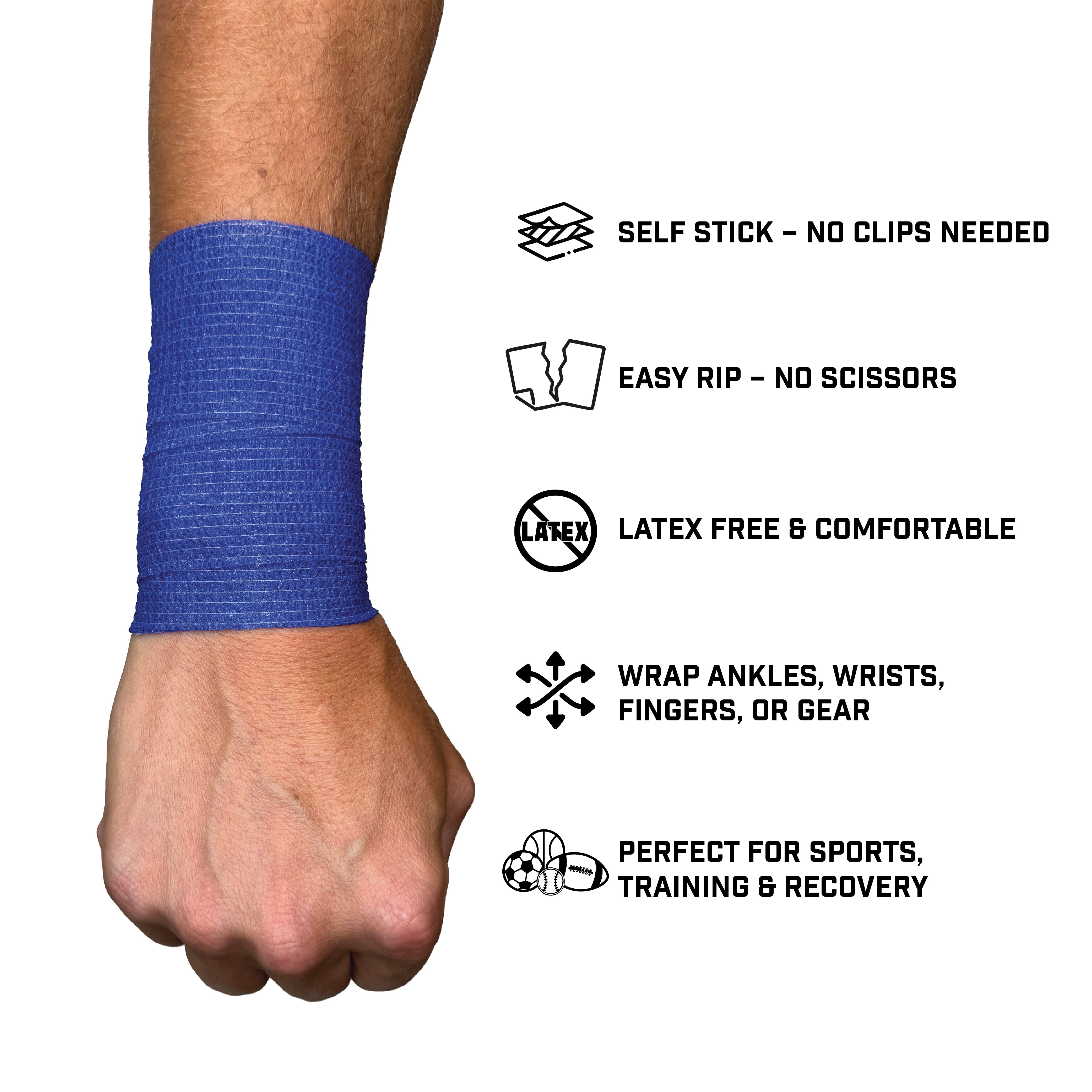Blue Self Stick Athletic Tape