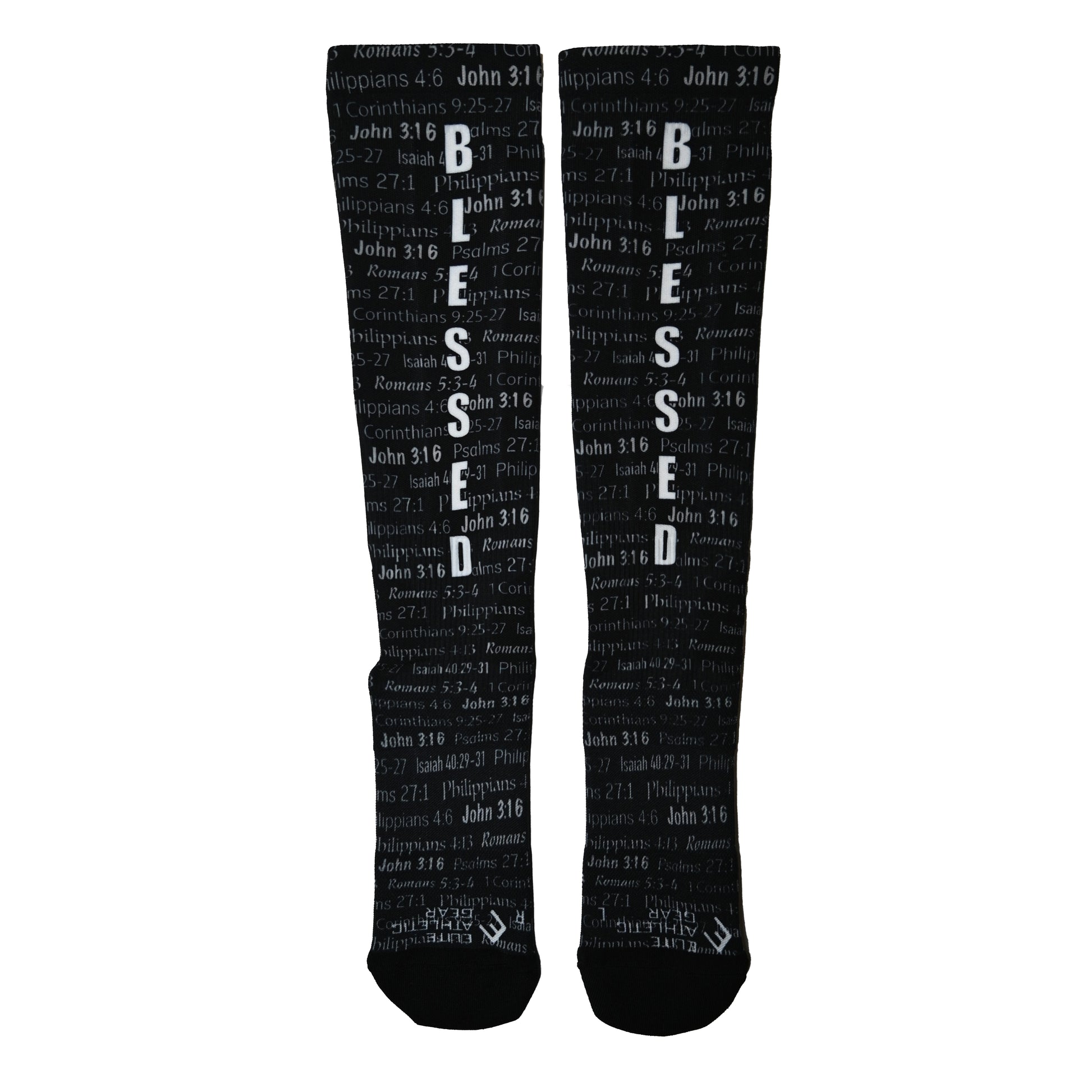 Black BLESSED Compression Socks (20-30mmHg)