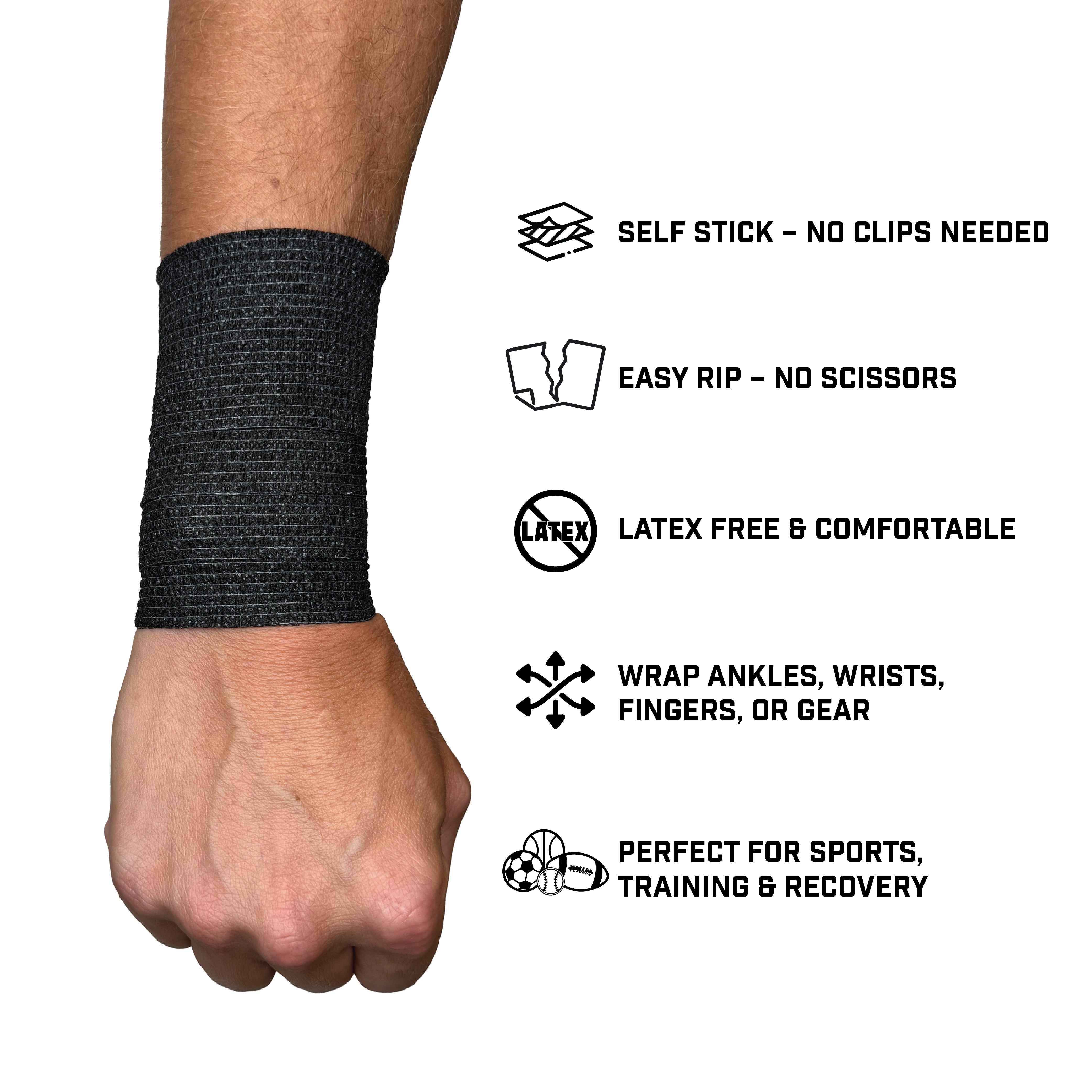 12 Pack Self Stick Athletic Tape | Pick Your Pack