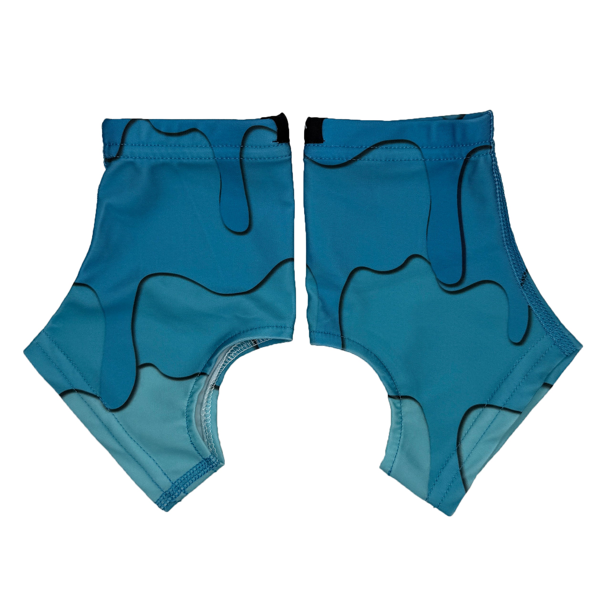 Blue Drippy Cleat Covers (Spats)
