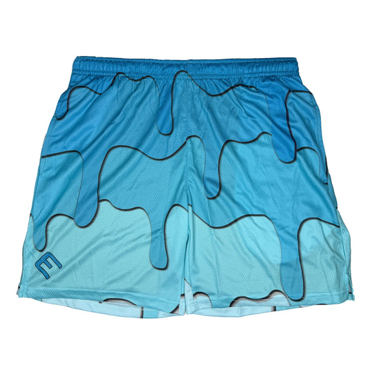 Blue Drippy Shorts