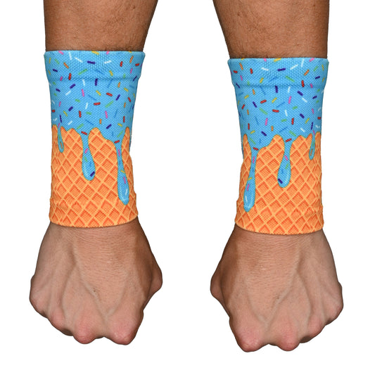 Blue Ice Cream Wrist Support Sleeves