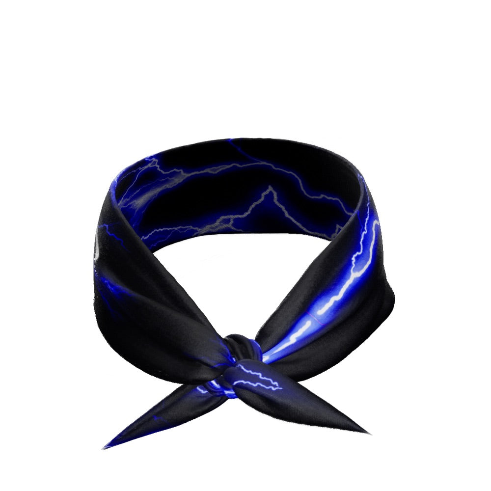 Blue Lightning Tie Headband