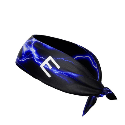 Blue Lightning Tie Headband