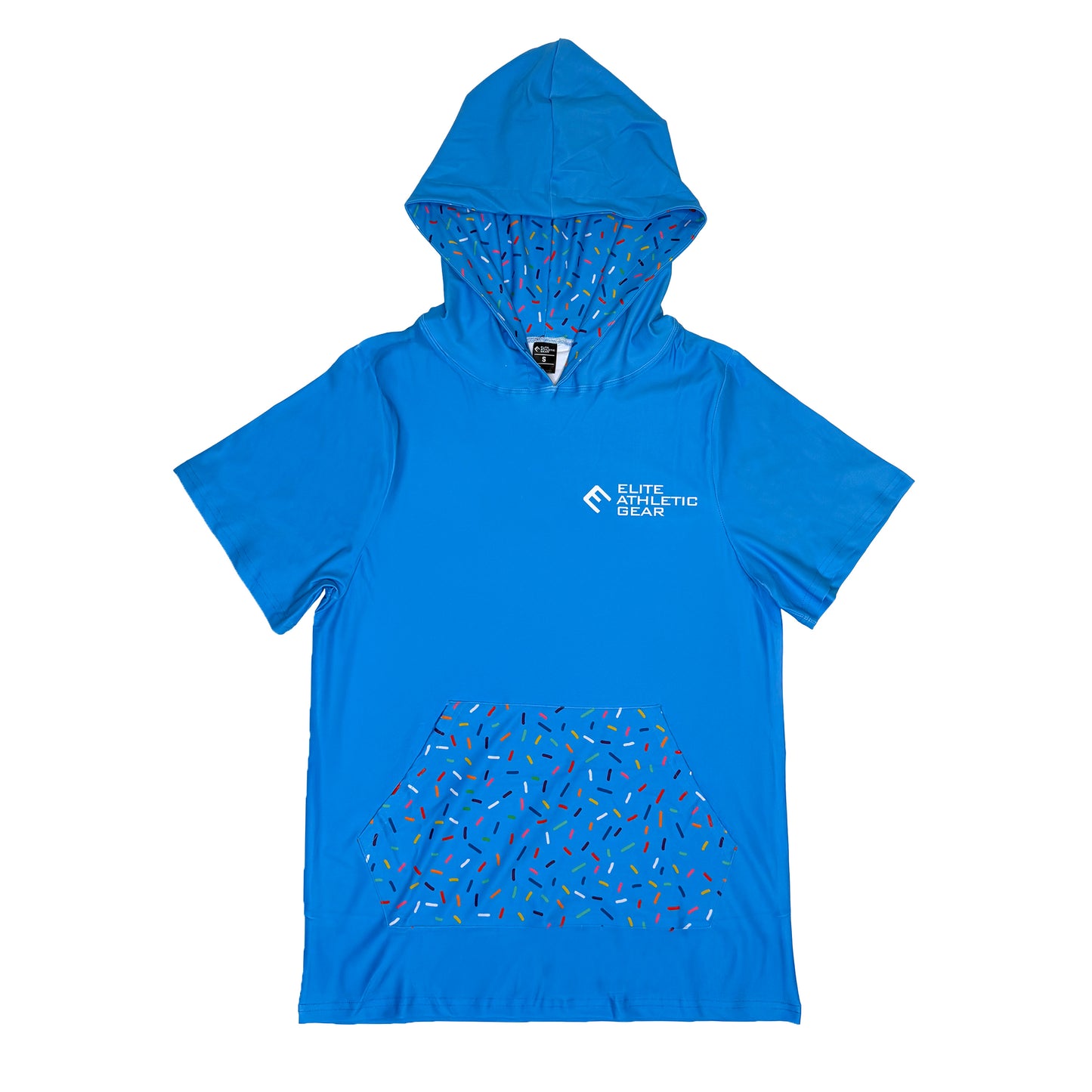 Blue Sprinkles Short Sleeve Hoodie