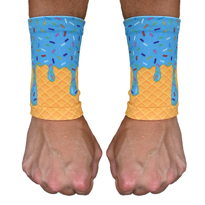 Blue Ice Cream Wrist Support Sleeves