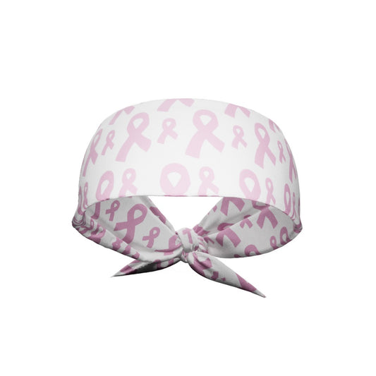 Breast Cancer Ribbons Tie Headband