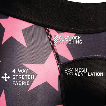 Shadow USA Flag - Breast Cancer Awareness Compression Tights