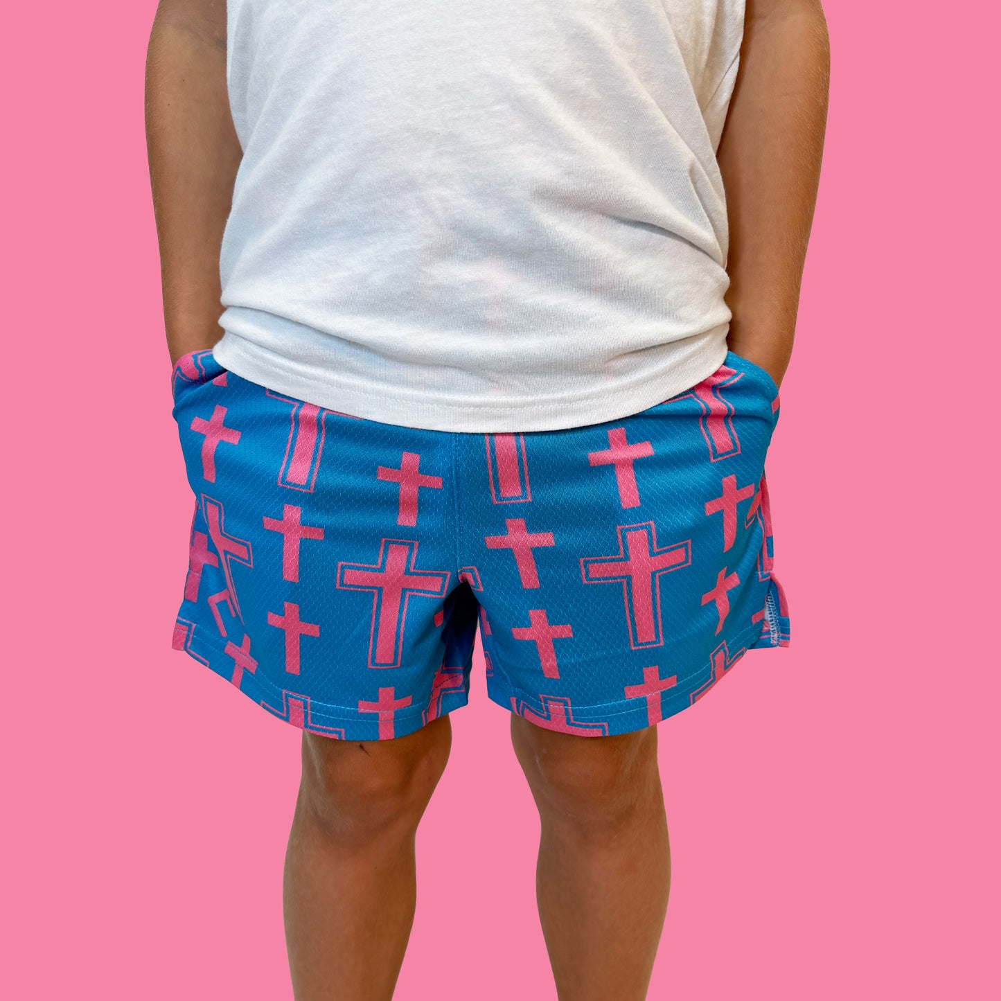 Cotton Candy Cross Shorts