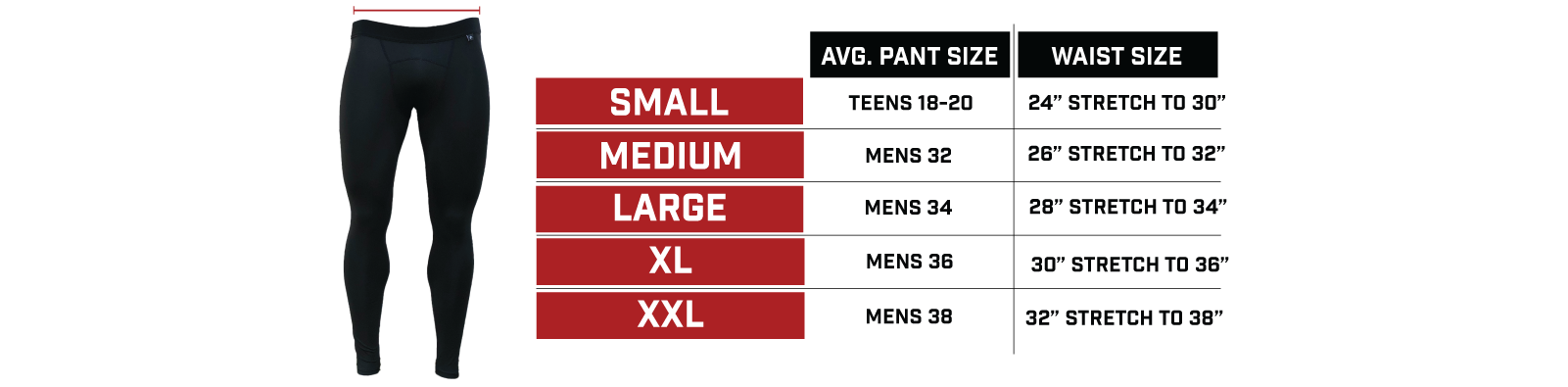 Compression Tights Sizing Guide