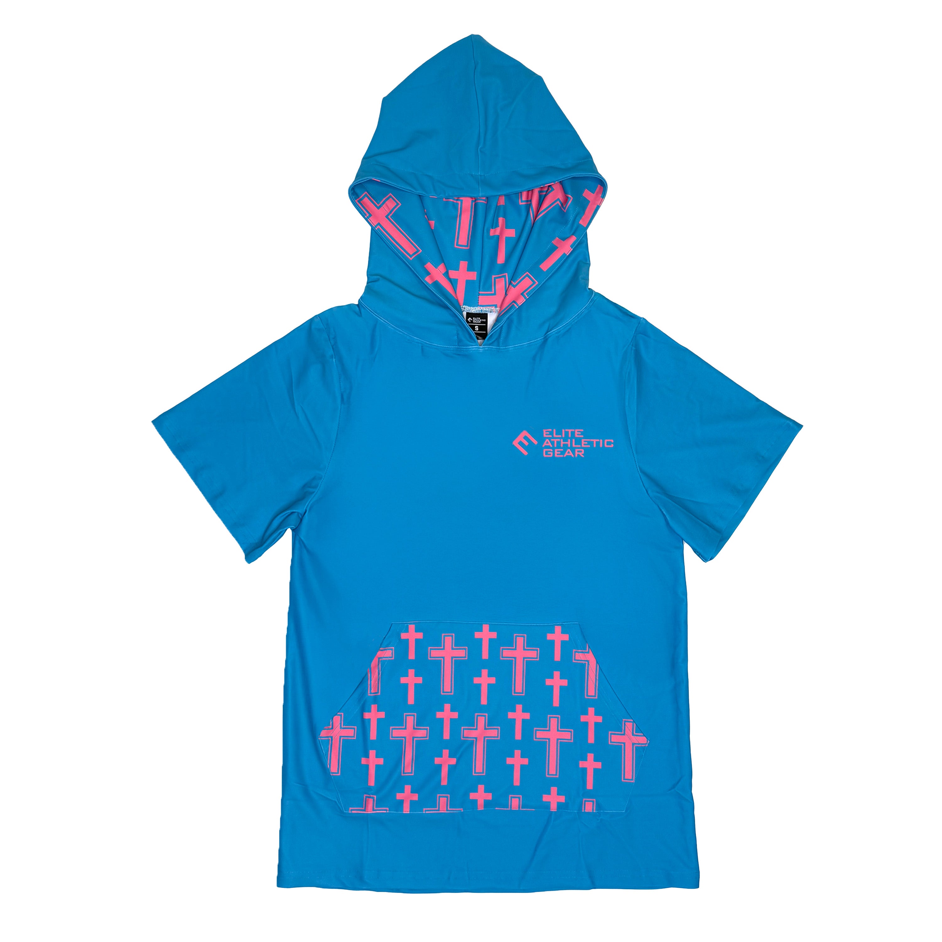 Cotton Candy Cross Short Sleeve Hoodie