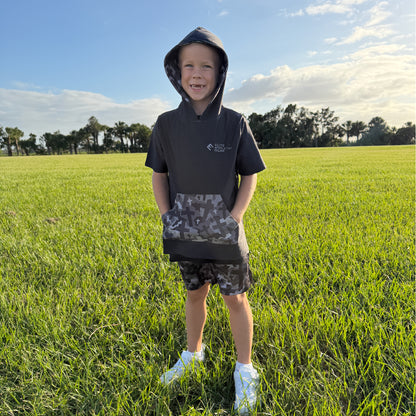 Cross Camo Short Sleeve Hoodie