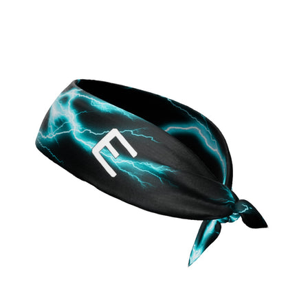 Cyan Lightning Tie Headband