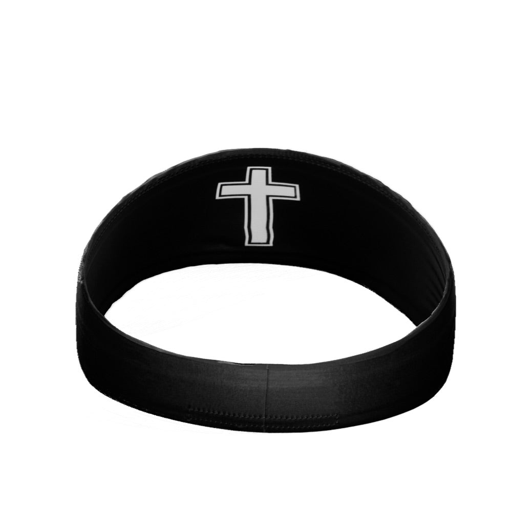 Faith Cross Black Headband