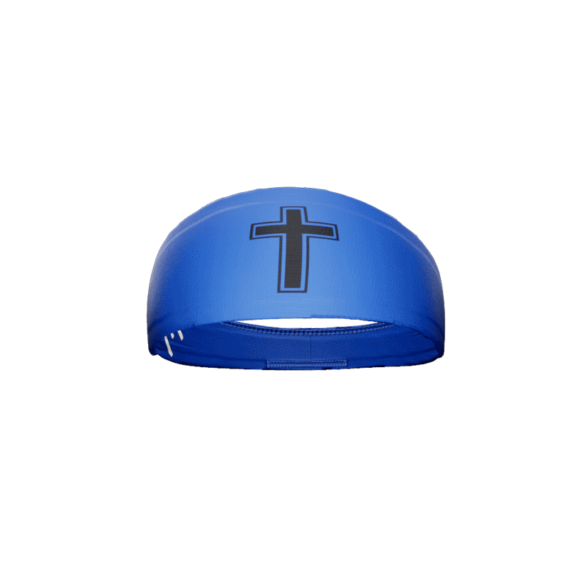 Faith Cross Blue Headband
