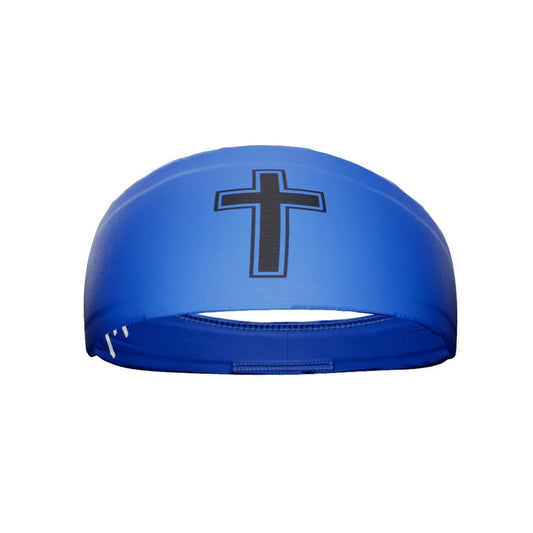 Faith Cross Blue Headband
