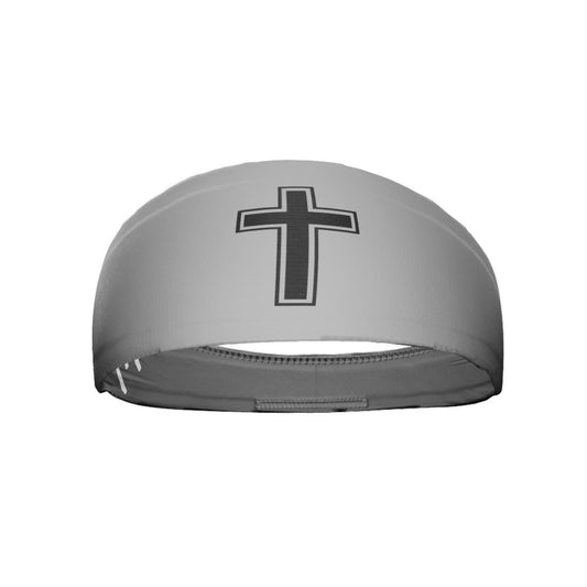 Faith Cross Grey Headband