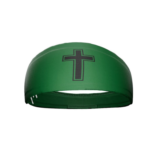 Faith Cross Green Headband